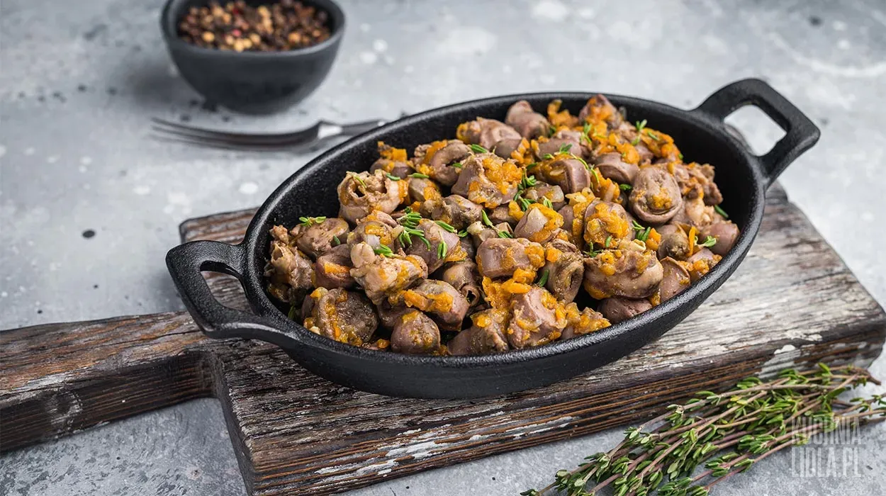 Gulasz z serc drobiowych