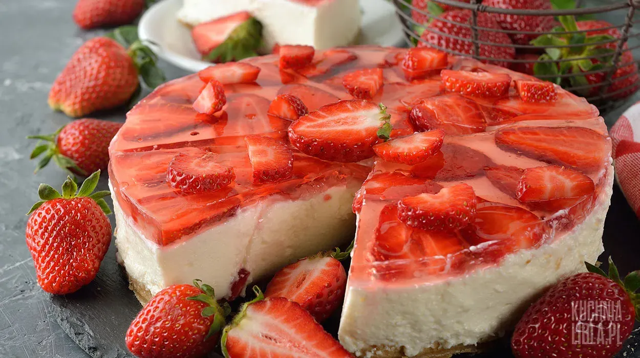 Sernik na zimno z sera z wiaderka i galaretek