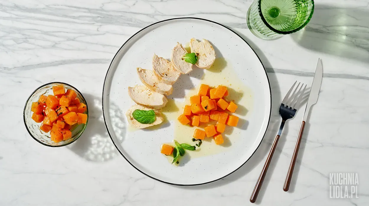 Soczysty kurczak z dynią sous vide  