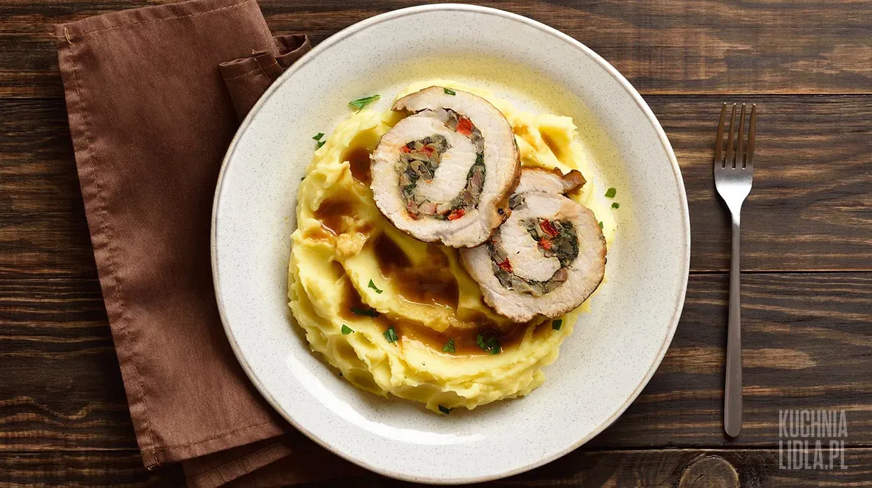 Roladki schabowe z pieczarkami