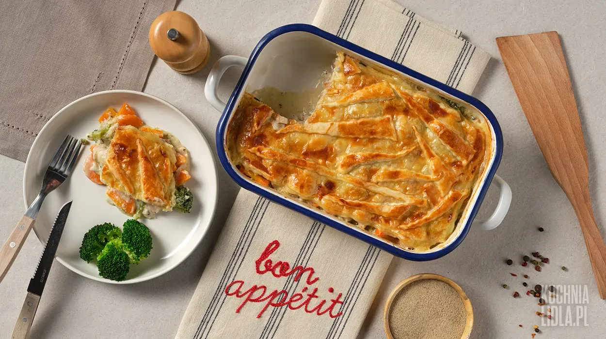 Blanquette zapiekane pod ciastem francuskim
