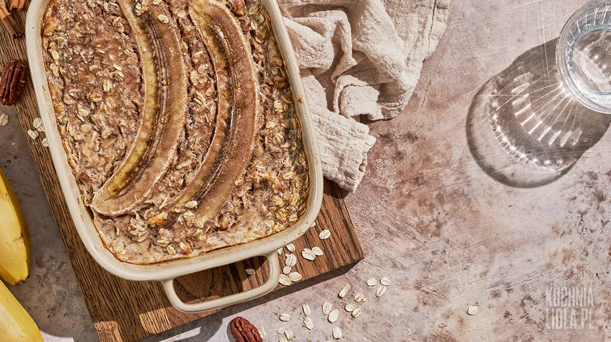 Pieczona owsianka z bananem