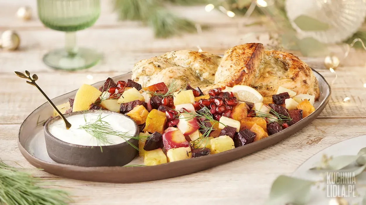 Warkocz z łososia z sosem chrzanowym