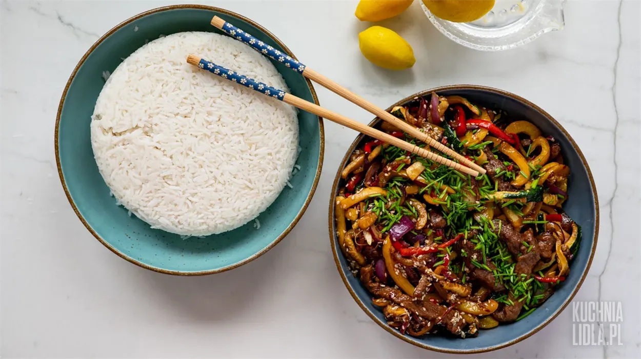 Wołowina stir-fry z warzywami z airfryera