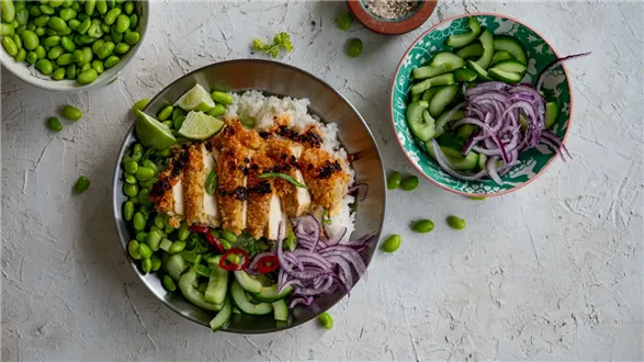 Bowl z chrupiącym tofu w panko