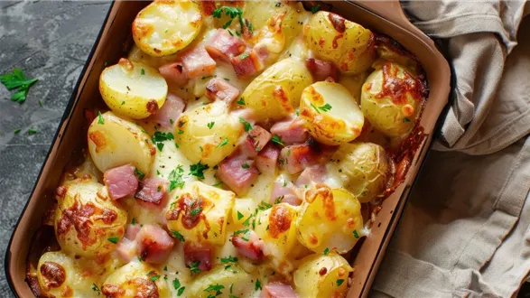 Zapiekanka ziemniaczana z boczkiem