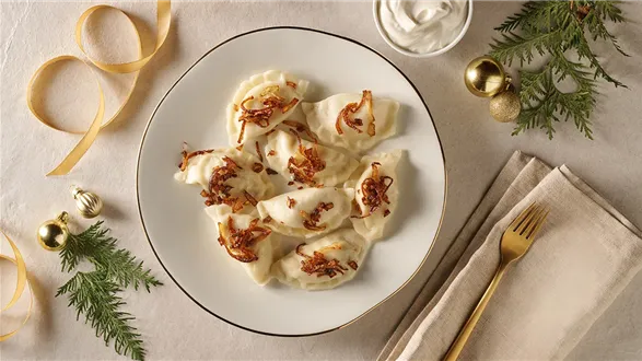 Pierogi z tofu i brązowymi pieczarkami MCS