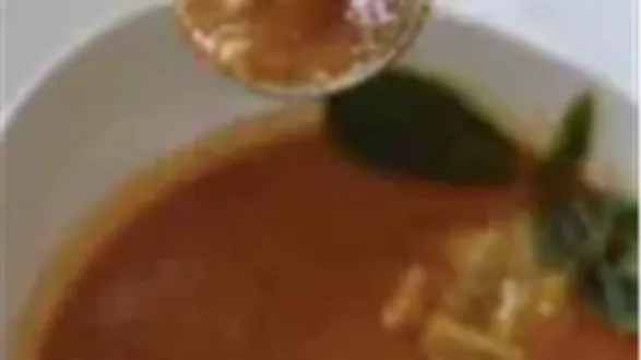 Krem pomidorowy z krewetkami