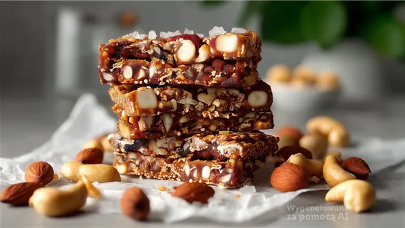 Batoniki daktylowo-orzechowe