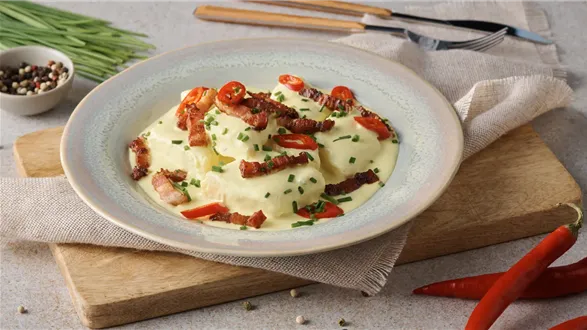 Leniwe w sosie à la carbonara