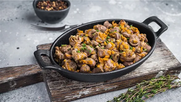 Gulasz z serc drobiowych