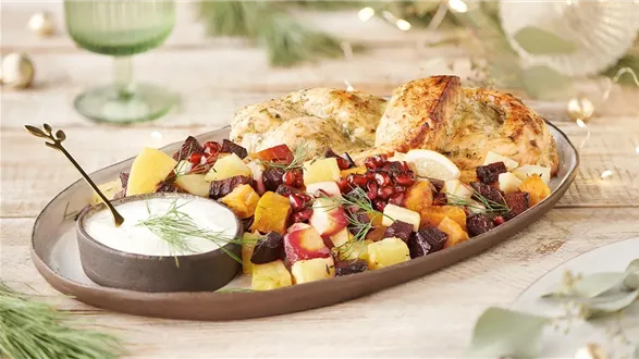 Warkocz z łososia z sosem chrzanowym