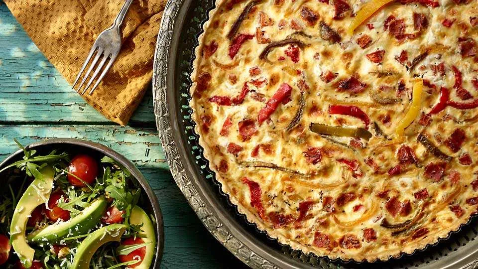 Quiche Z Pomidorami Papryk Kozim Serem I Kindziukiem Przepis