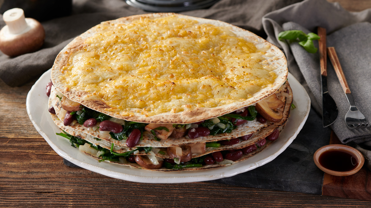 4-warstwowa zapiekanka à la quesadilla 4-warstwowa zapiekanka à la quesadilla