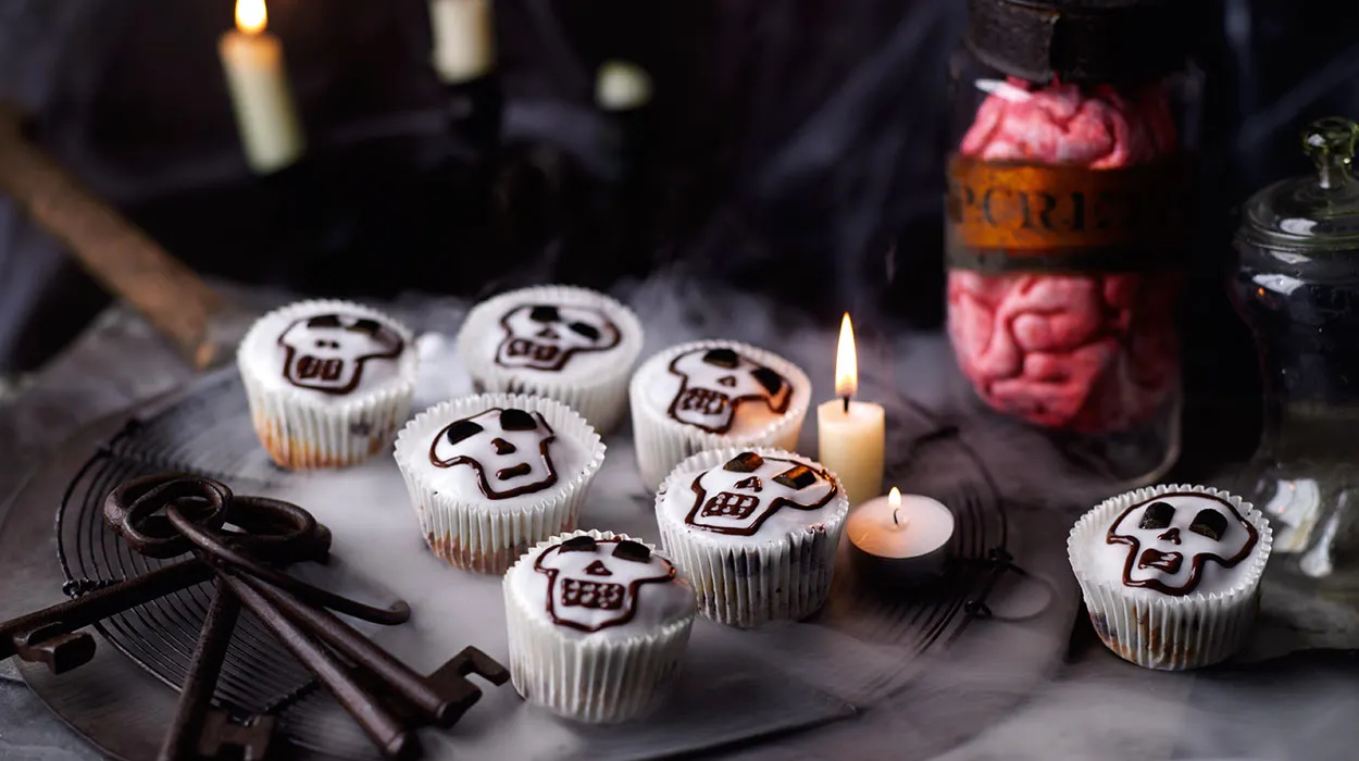 Halloweenowe muffiny z czekoladą