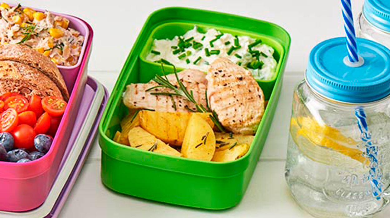 Grillowane ziemniaki i pierś kurczaka pomysł na lunchbox przepis