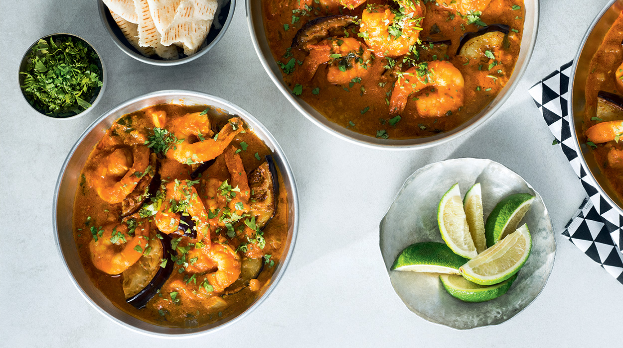 Krewetki w czerwonym curry Krewetki w czerwonym curry