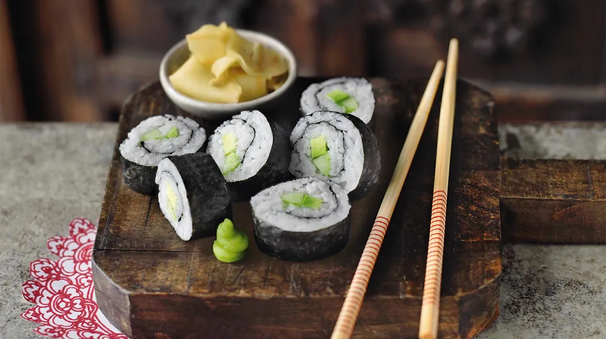 Wegetariańskie maki sushi
